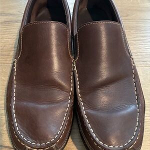 Cole Haan Dark Brown Leather Slip-On Loafers